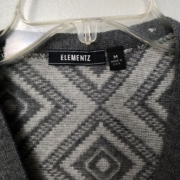 Elementz Grey Cardigan Medium - Picture 3 of 5